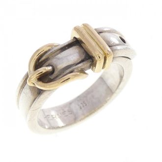 Herm&egrave;s Silver Silver 925 Band Ring (Pre-Owned)
