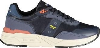 Blauer Polyester Sneaker - Heren - Sneakers - Blauw - 41 EU - Polyester - Schoenen