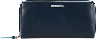 Piquadro Wallets & Cardholders, female, Blue, Size: ONE SIZE Three-gusset Zip Wallet