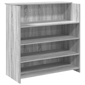 Berkfield Home Reception Desk Grey Sonoma 100x50x103.5 cm Engineered Wood