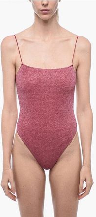 Oséree Lurex One-Piece Swimsuit with Sel-Tie Details size L