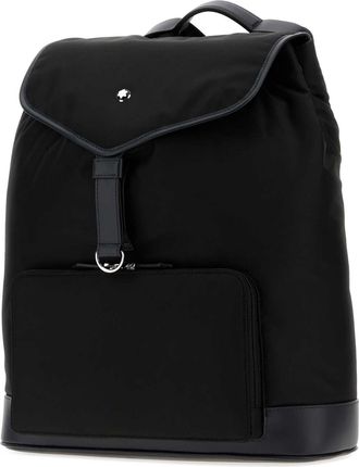 Montblanc Mens Black Canvas Backpack Zaini