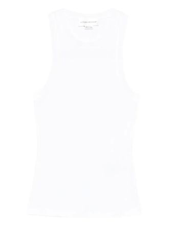 Victoria Beckham Geribbelde tanktop - Wit