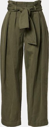 Balmain Cotton and linen twill tapered pants