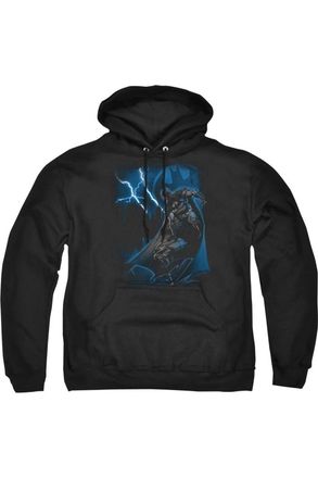 Gildan Batman Lightning Strikes Adult Pull Over Hoodie / Hooded Sweatshirt