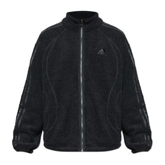 adidas Originals Adidas Originals, Light Jackets, male, Black, Size: 2XL Fleece Jacket with Stand-up Collar