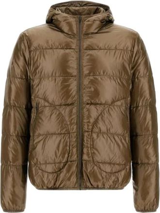 Herno Ultralichte Nylon Bomberjack - Heren - Gewatteerde jassen - Bruin - XL - Nylon - Jassen
