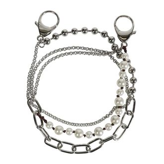 Marni Metal and Faux-Pearls Charm Wallet Chain - male - Marni - Bracelets - Gray - ONE SIZE - Accessories