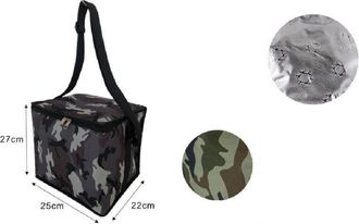Trade Shop Trade Shop - Borsa Termica Fantasia Militare 15 Lt 27x22x25cm Per Mare Campeggio Picnic 12812