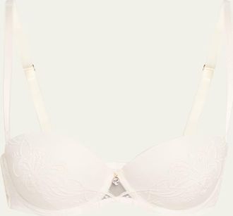 Lise Charmel Floral-Embroidered Strapless Bra