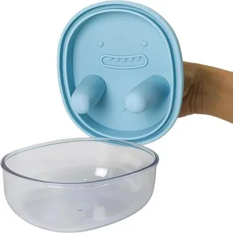 OEM Contenitore Per Snack - Design 2 In 1 - Mantiene Le Mani Pulite - Coperchio In Silicone Con Scanalature Per Le Dita - Riutilizzabile, Ideale Per Viagg