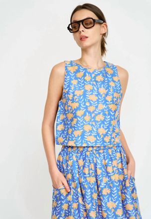 Mirth Santanyi Sleeveless Tank Top In Tangerine Carnation