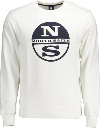 North Sails Sweatshirt met lange mouwen - Heren - Sweatshirts - Wit - 2XL - Katoen - Hoodies & sweatvesten