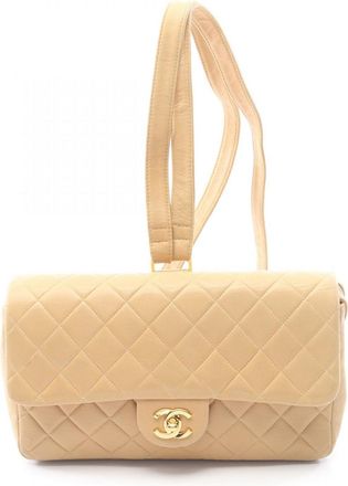 Chanel Beige Leather Backpack (Pre-Owned)
