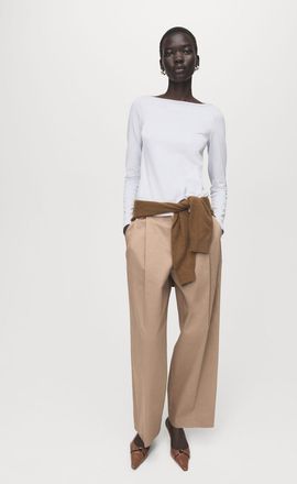 Mango Maglietta collo barca cotone celeste - Donna - XXS - MANGO