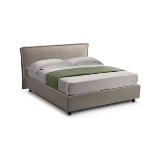 Dmora Cama Doble Bubbio, Cama Doble Desenfundable Con Almacenaje, Hecho En Italia, Tama&ntilde;o Colch&oacute;n 160x200 Cm, Gris Taupe Taupe