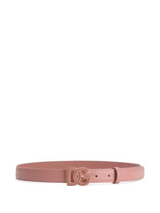 Dolce & Gabbana logo-plaque belt - Pink