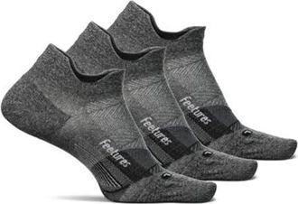 Feetures Elite Light Cushion No Show Tab Athletic Ankle Socks Sport Sock with Targeted Compression in Slate Gray at Nordstrom, Size X-Large