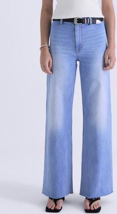 Pistola Denim Penny Crop High Waist Wide Leg Jeans in Whisper at Nordstrom, Size 29
