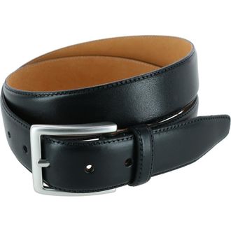Trafalgar Store Orion Smooth Calfskin 35mm Dress Belt in Black at Nordstrom, Size 42