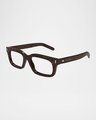 Gucci Mens Acetate Optical Frames with Magnetic Sunglasses Clip