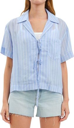 Daze Denim Buttercup Tie Front Shirt