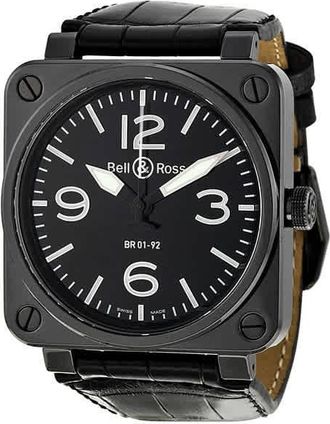 Bell & Ross Aviation Automatic Black Dial Mens Watch BR0192-BL-CER-SCR