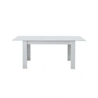 No Brand Tavolo rettangolare allungabile in MDF 90x140/190xH78 cm per sala da pranzo Emmet - Bianco