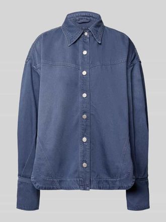 Boss Orange by Hugo Boss BOSS Orange Oversized Hemdjacke aus Baumwoll-Lyocell-Mix Modell C_OVERSHIRT 1.0 in Bleu, Gr&ouml;&szlig;e XL