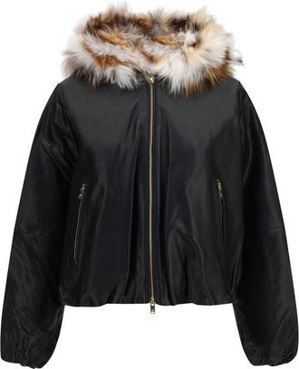 Moose Knuckles Lambskin Leather Womens Jacket
