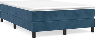 vidaXL Cama Box Spring Con Colch&oacute;n Terciopelo Azul Oscuro 120x190 Cm Vidaxl