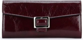 Roger Vivier Belle Vivier Clutch Wallet - Dames - Portefeuilles - Paars - ONE Size - Leer - Accessoires