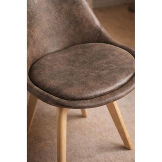 Regalos Miguel Sillas Comedor - Silla Synk Vintage - Marr&oacute;n Claro