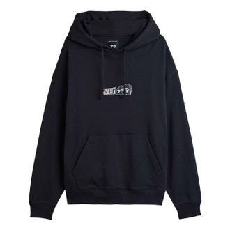 adidas Y-3 Bruched Terry GFX Hoodie Black KR2208