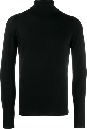 John Smedley Hombre, Jerseys, Negro, Talla: M