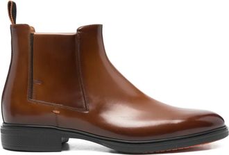 Santoni Stivali Chelsea in pelle - Marrone