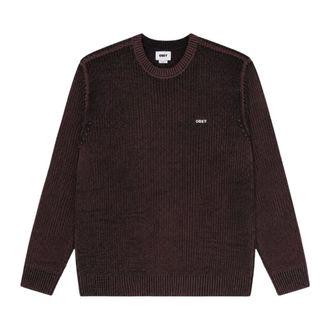Obey Truien & Vesten, Heren, Bruin, XL, Katoen, Spray Effect Sweater