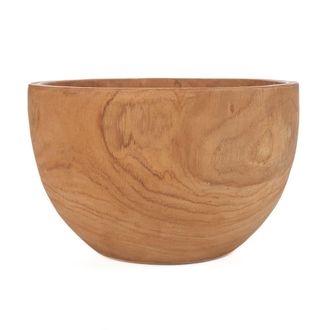 Bazar Bizar Bol de madera de teca en marr&oacute;n 25x25x15 cm