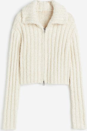 H&M Cardigan mit Reissverschluss - White