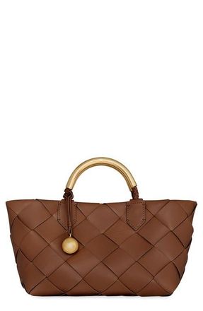 Rebecca Minkoff Mini Frankie Woven Leather Tote in Tawny at Nordstrom