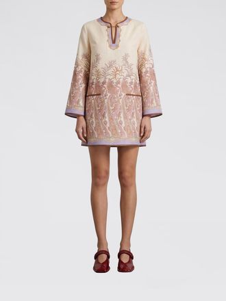 Zimmermann Abito caftano Zimmermann in lino con stampa etnica