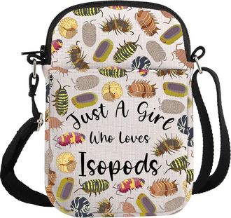 Generic G2TUP Isopod Lover Gift Who Loves Isopods Crossbody Bag Isopod Design Travel Bag Isopod Pet Owner Gift, Who Loves Isopods S