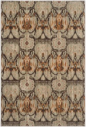 Safavieh Alfombra poli&eacute;ster verde/marrone 122 x 183 cm