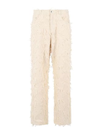 S&eacute;fr Nikos White Cotton Jeans