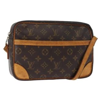 Louis Vuitton Pre-owned Cross Body Bags, female, Brown, Size: ONE SIZE Pre-owned Canvas Cross Body Bag