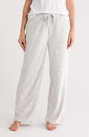 Jaclyn Print Fleece Pajama Pants in Mono Stars at Nordstrom Rack, Size X-Large