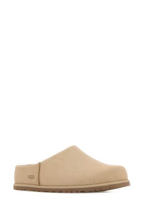 UGG Womens Sand Leather Otzo Slippers Mustardseed Flat Shoes