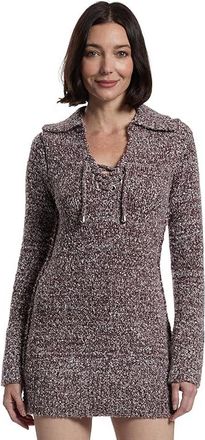 Free People Milena Mini Womens Dress Chocolate Grape Comb : LG (Womens 12-14), Acrylic/Cotton/Elastane