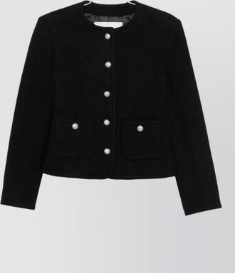 Dunst wool tweed single-breasted coat