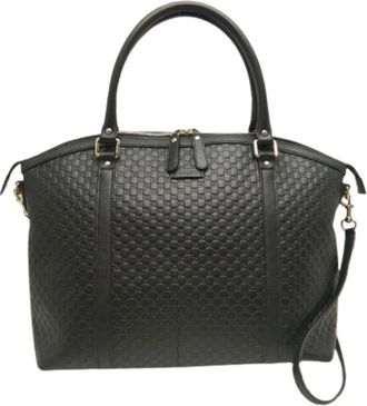 Gucci Pre-owned Micro Guccissima Tote bag - Dames - Vintage Handtas - Zwart - ONE Size - Leer - Vintage